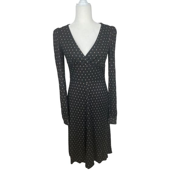 Betsey Johnson Dresses & Skirts - Vintage Betsey Johnson Polka Dot Fit & Flare Midi Dress Retro Pinup Brown Size 4